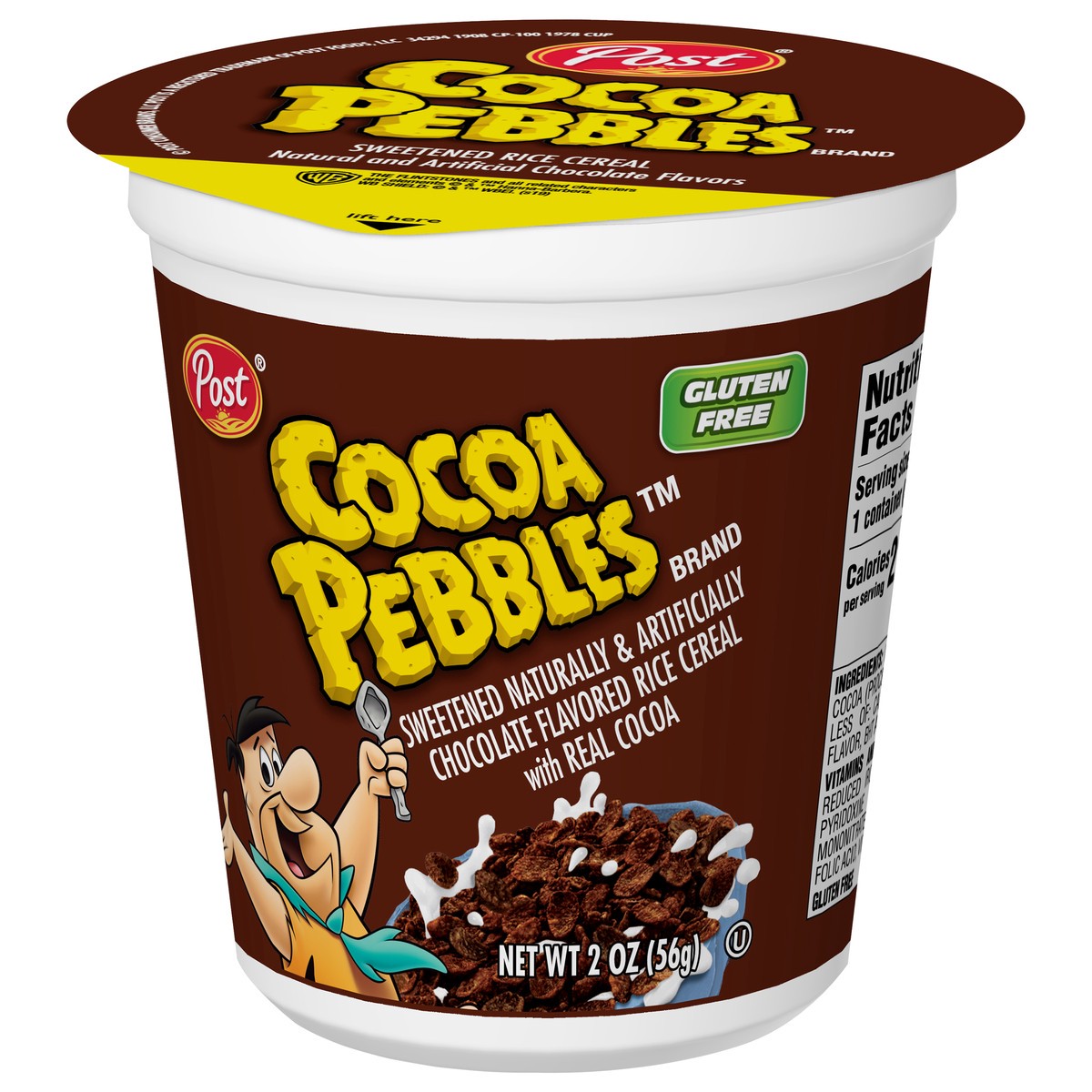 slide 9 of 9, Post Cocoa PEBBLES Cereal, 2 OZ Cereal Cup, 2 oz