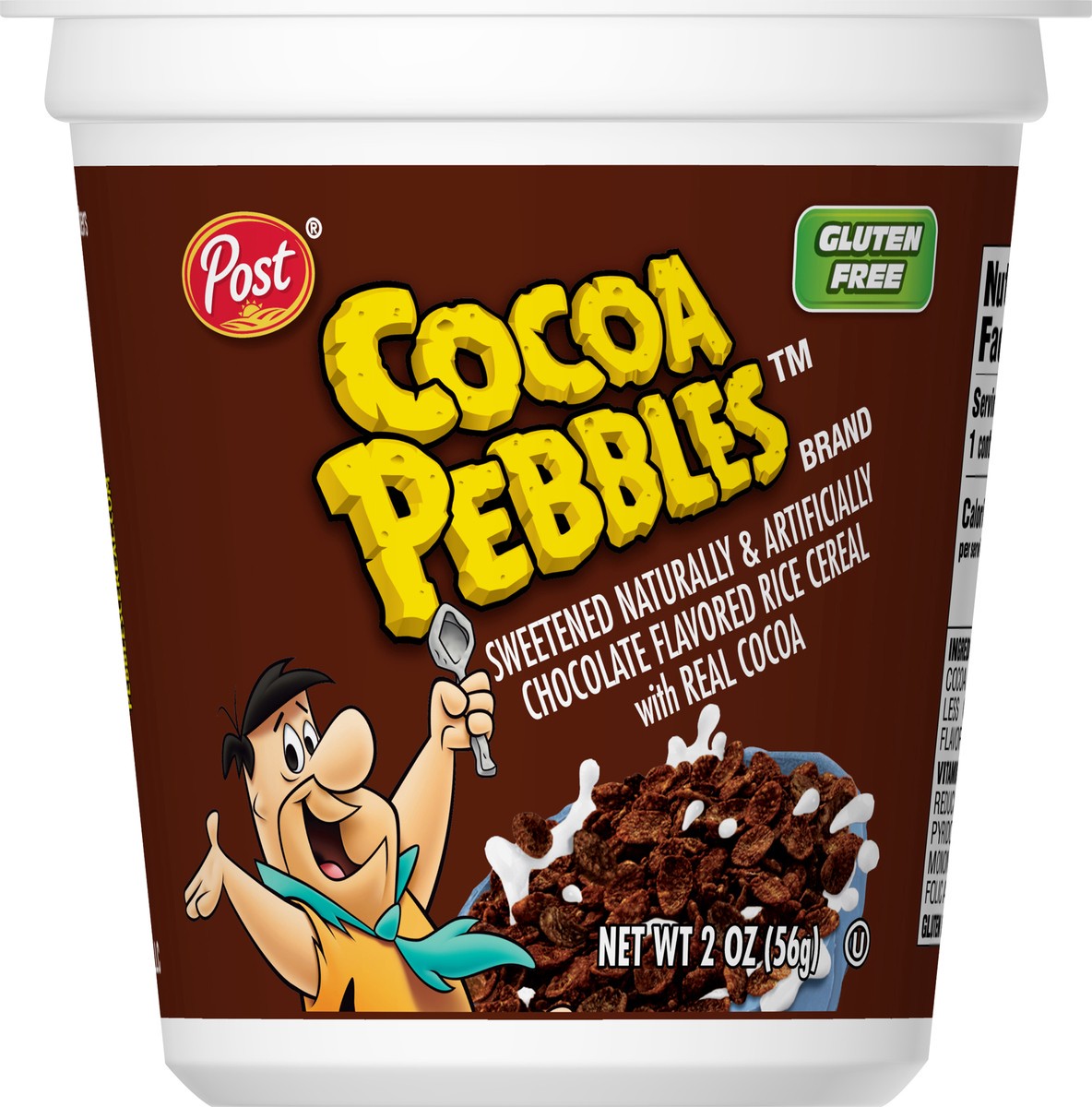 slide 5 of 9, Post Cocoa PEBBLES Cereal, 2 OZ Cereal Cup, 2 oz