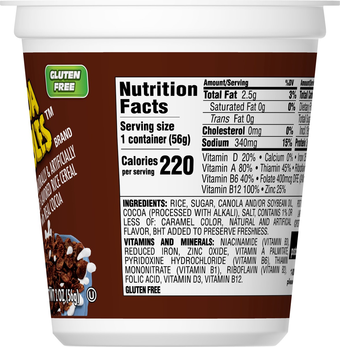 slide 8 of 9, Post Cocoa PEBBLES Cereal, 2 OZ Cereal Cup, 2 oz