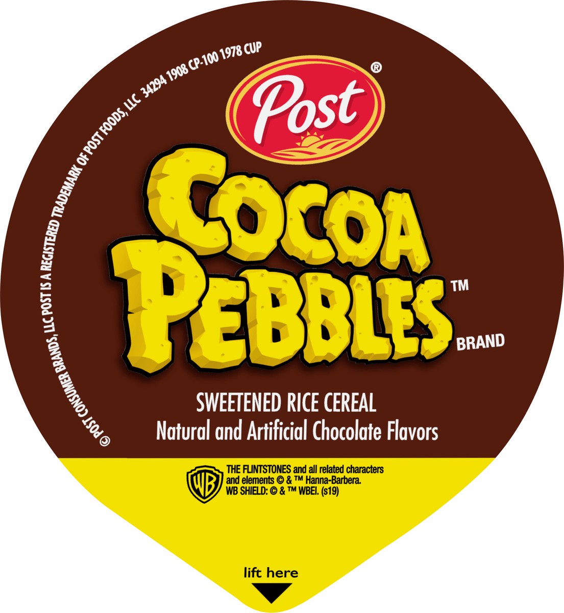 slide 4 of 9, Post Cocoa PEBBLES Cereal, 2 OZ Cereal Cup, 2 oz