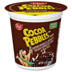 Post Cocoa PEBBLES Cereal, 2 OZ Cereal Cup