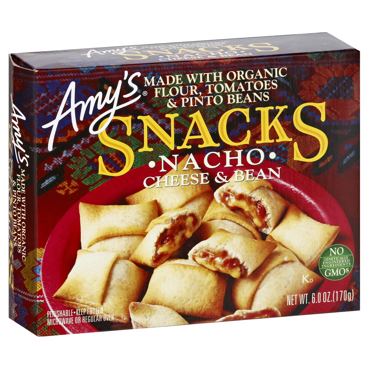 slide 2 of 10, Amy's Organic Nacho Pizza Snacks, 6 oz