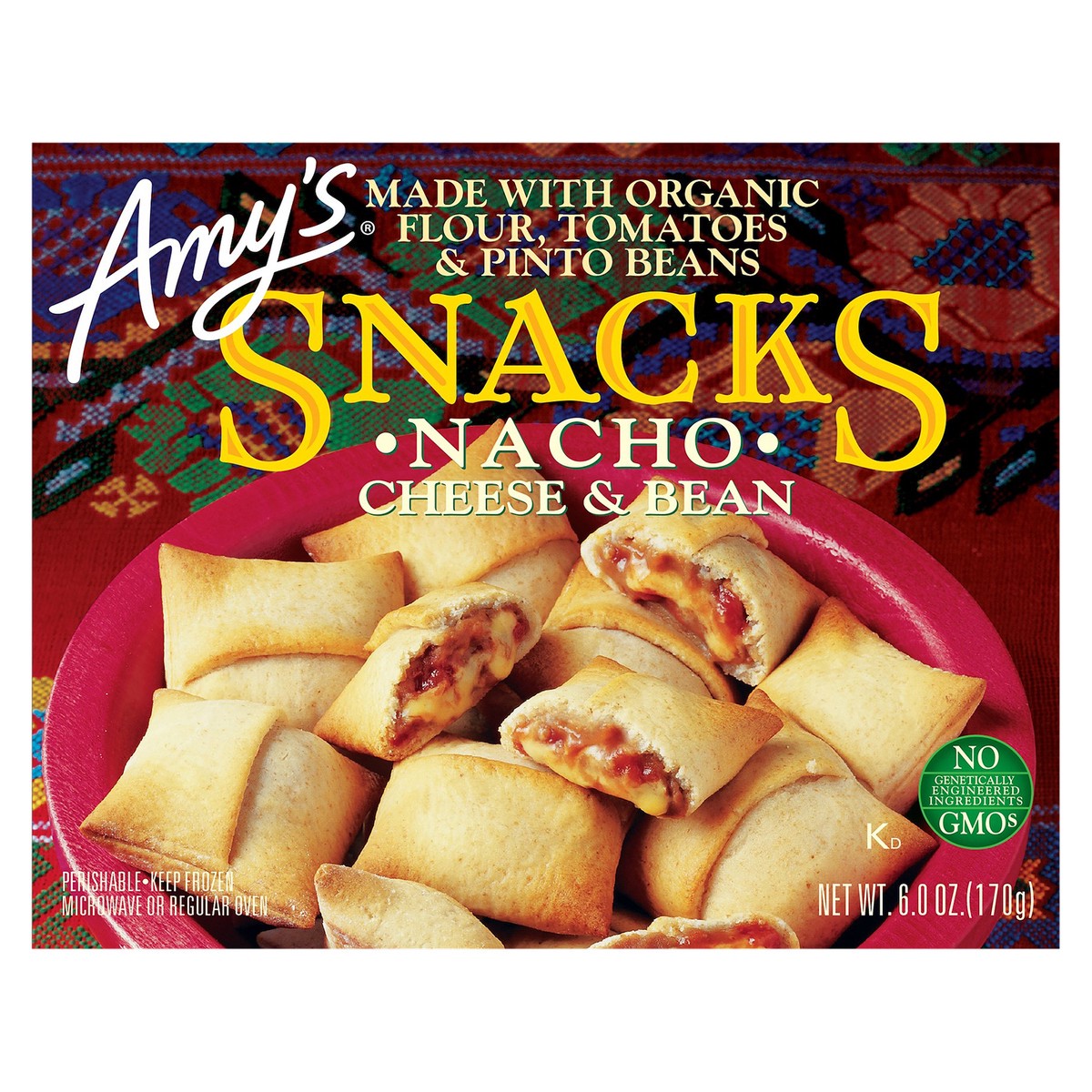 slide 1 of 10, Amy's Organic Nacho Pizza Snacks, 6 oz