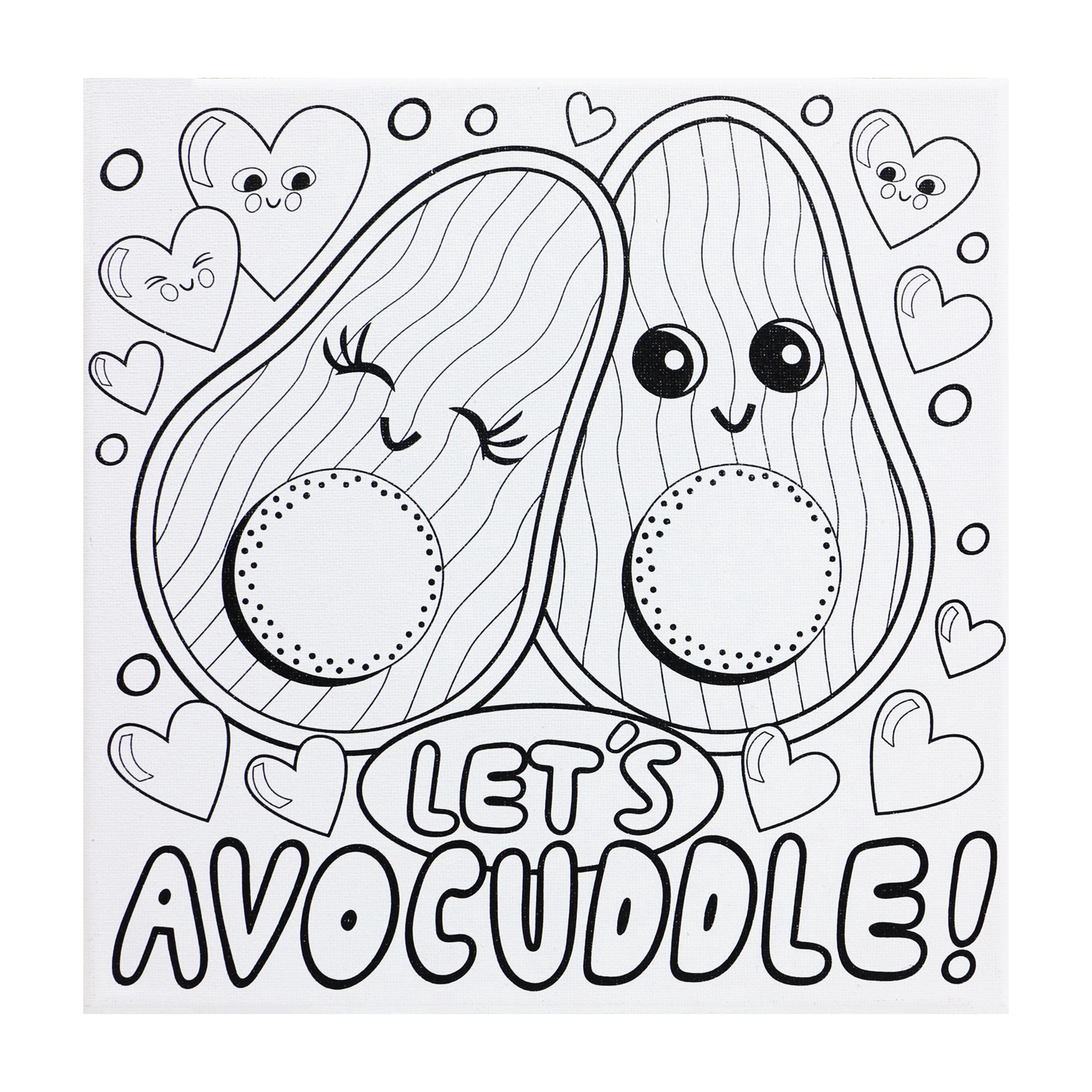 slide 4 of 5, Avocuddle Canvas Painting Kit By Creatology, 10 in x 10 in