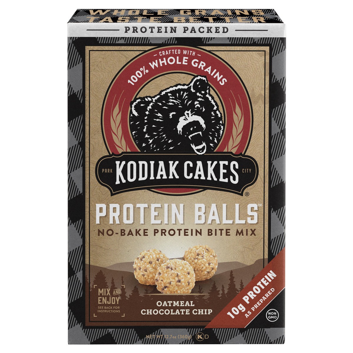 slide 1 of 10, Kodiak Cakes Protein Balls, Oatmeal Chocolate Chip, 12.7 oz, 12.7 oz