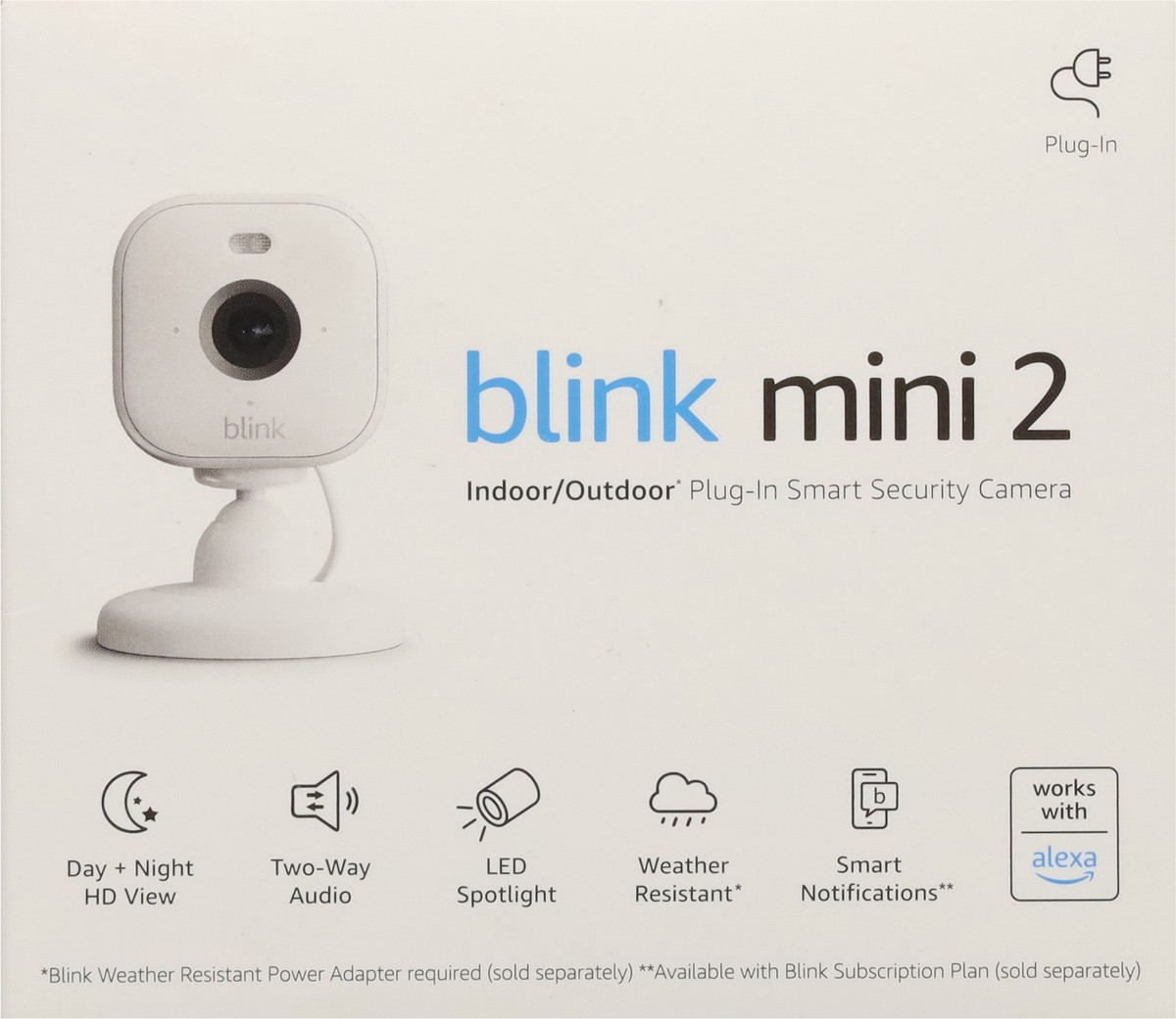 slide 11 of 11, Blink Indoor/Outdoor Plug-in Smart Security Camera 1 ea, 1 ct