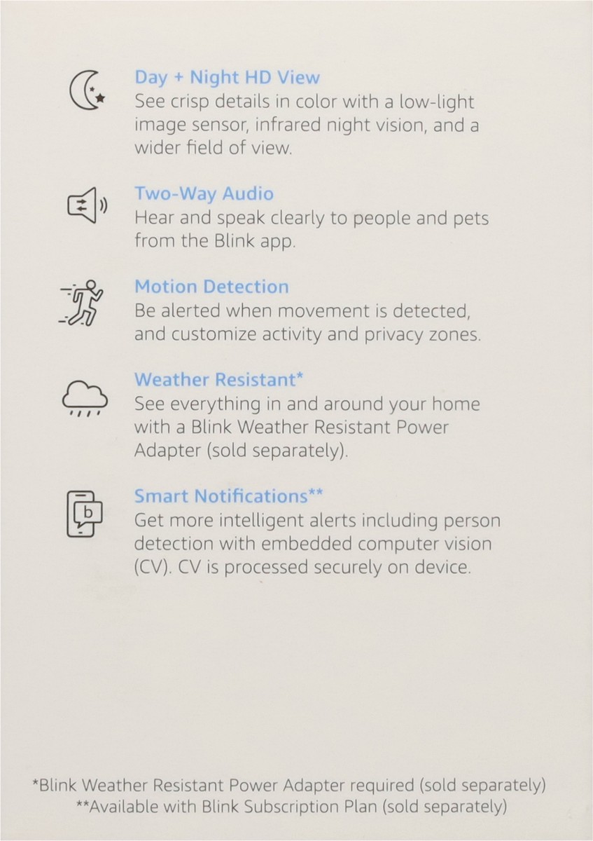 slide 3 of 11, Blink Indoor/Outdoor Plug-in Smart Security Camera 1 ea, 1 ct