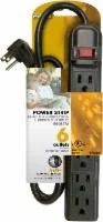 Prime Wire & Cable 6-Outlet Power Strip - 3 Foot - Black