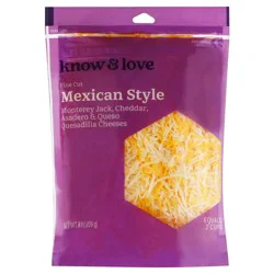 know & love Mexican Blend Fine Shredded Cheese 8 Ounces