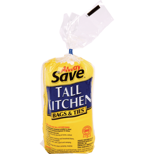 slide 1 of 1, Always Save Tall Kitchen Bags & Ties, 70 ct; 13 gal