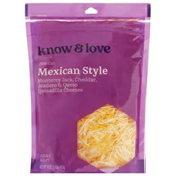 know & love Mexican Blend Fine Shredded Cheese 16 Ounces