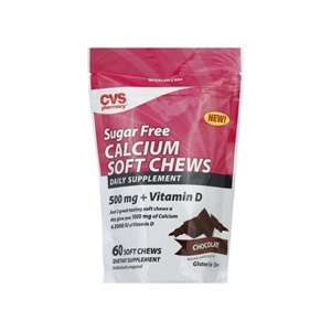 slide 1 of 1, CVS Pharmacy Sugar Free Calcium & Vitamin D Soft Chews Chocolate, 60 ct