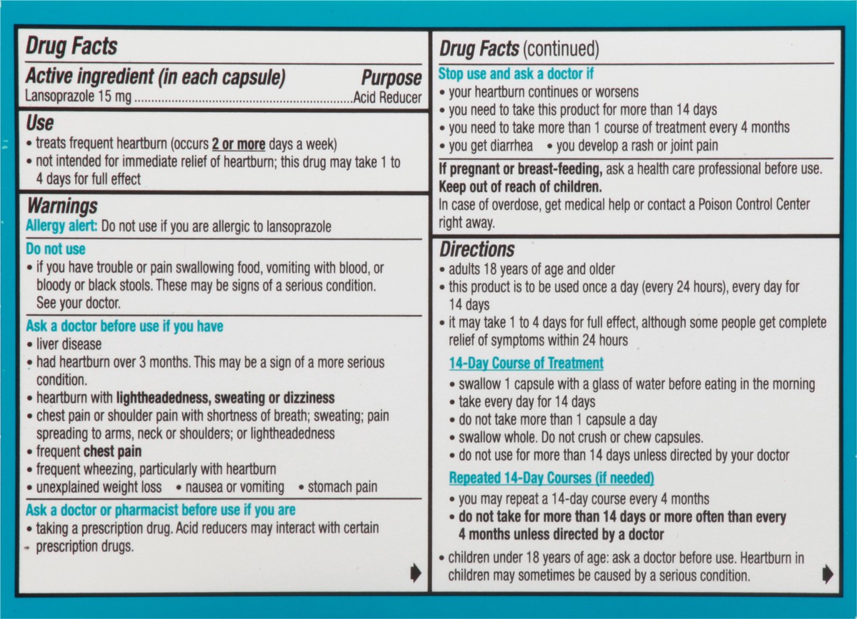 slide 7 of 12, Prevacid Capsules 15 mg 24 Hour Delayed-Release Lansoprazole 42 ea, 42 ct