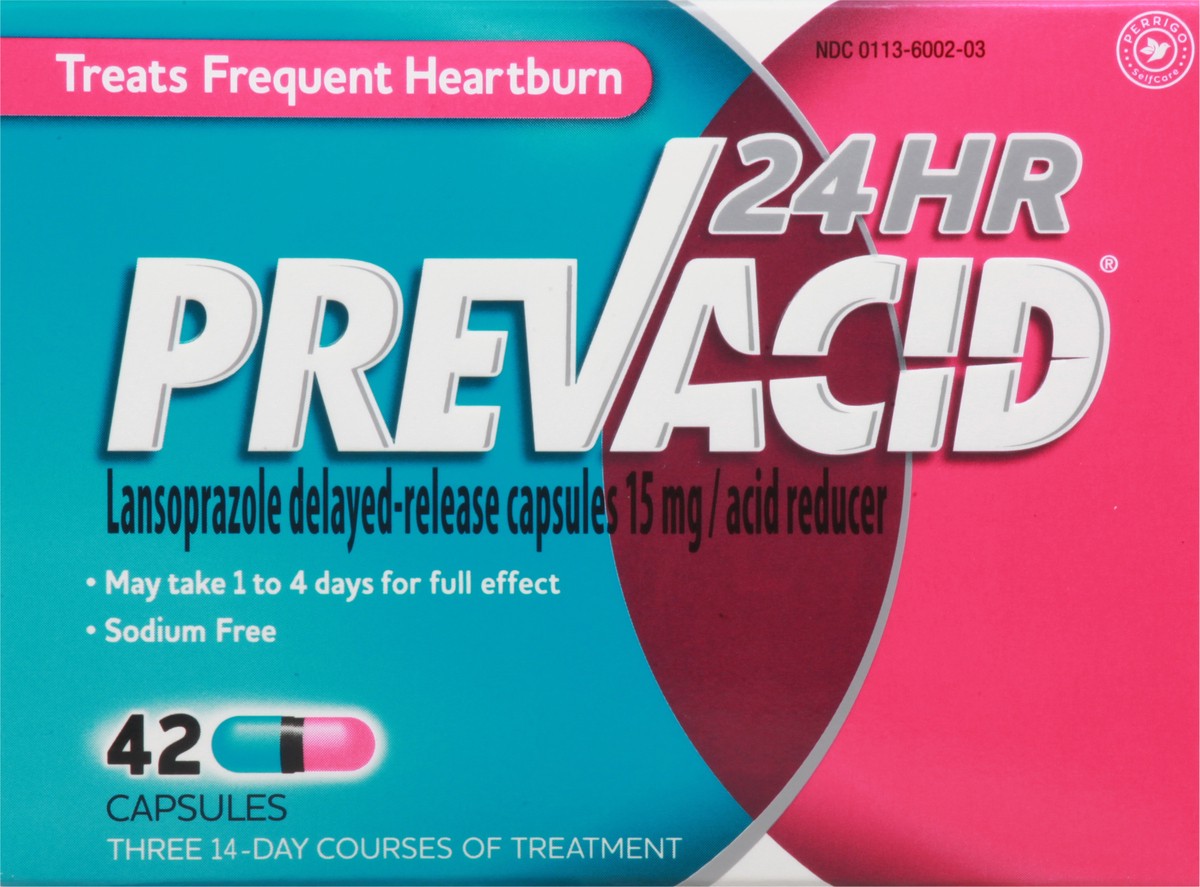 slide 2 of 12, Prevacid Capsules 15 mg 24 Hour Delayed-Release Lansoprazole 42 ea, 42 ct