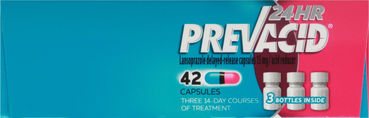 slide 4 of 12, Prevacid Capsules 15 mg 24 Hour Delayed-Release Lansoprazole 42 ea, 42 ct