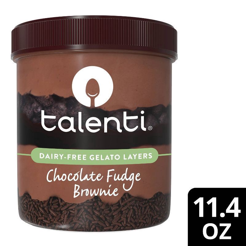 slide 1 of 1, Talenti Chocolate Fudge Brownie Dairy-Free Frozen Gelato Layers - 11.4oz, 11.4 oz