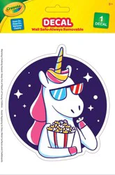 Crayola Everywhere Safe Unicorn Popcorn Decal