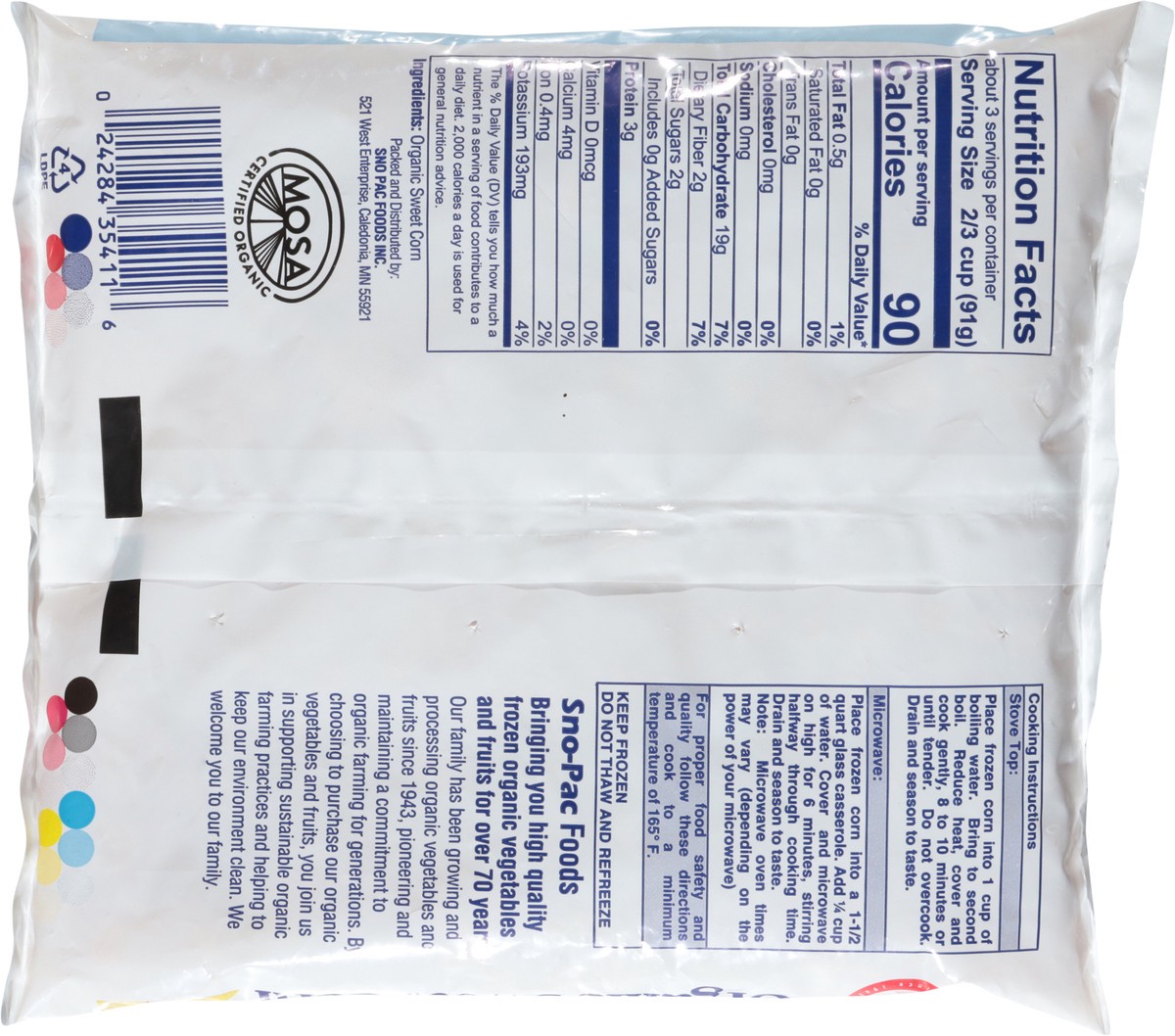 slide 6 of 14, Sno Pac Organic Sweet Corn 10 oz, 10 oz