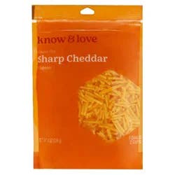 know & love Sharp Cheddar Shredded Cheese 8 Ounces