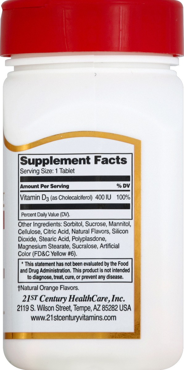 slide 7 of 7, 21st Century D3 - 400 IU 110 ea, 150 ct