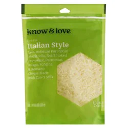 know & love Itlian 6 Cheese Fine Shredded Cheese 8 Ounces