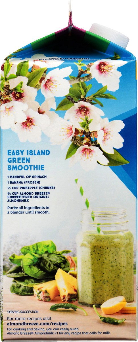 slide 7 of 9, Almond Breeze Original Unsweetened Almondmilk 0.5 gl, 1/2 gal