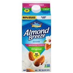 Almond Breeze Original Unsweetened Almondmilk 0.5 gl