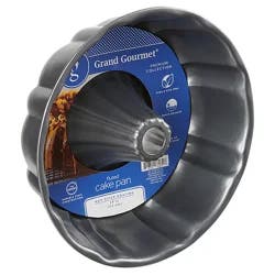 Grand Gourmet Fluted Tube Pan, Dark Grey, 10"