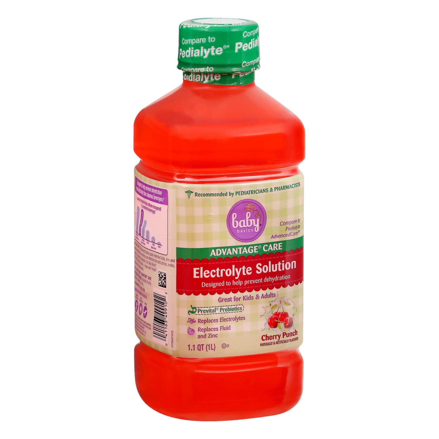 slide 1 of 1, Baby Basics Electrolyte Solution, Cherry Punch, 1.1 Quart, 1.1 qt