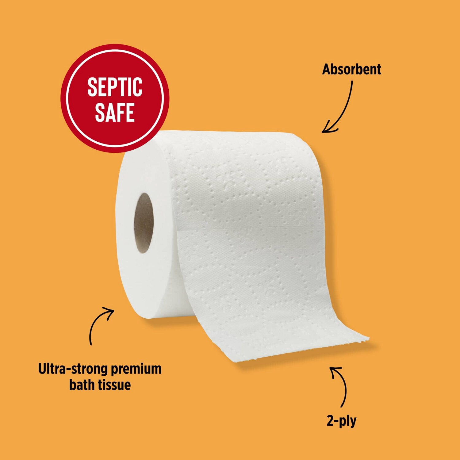 slide 3 of 4, Total Home Ultra Strong Toilet Paper, 4 Mega Rolls, 286 sht