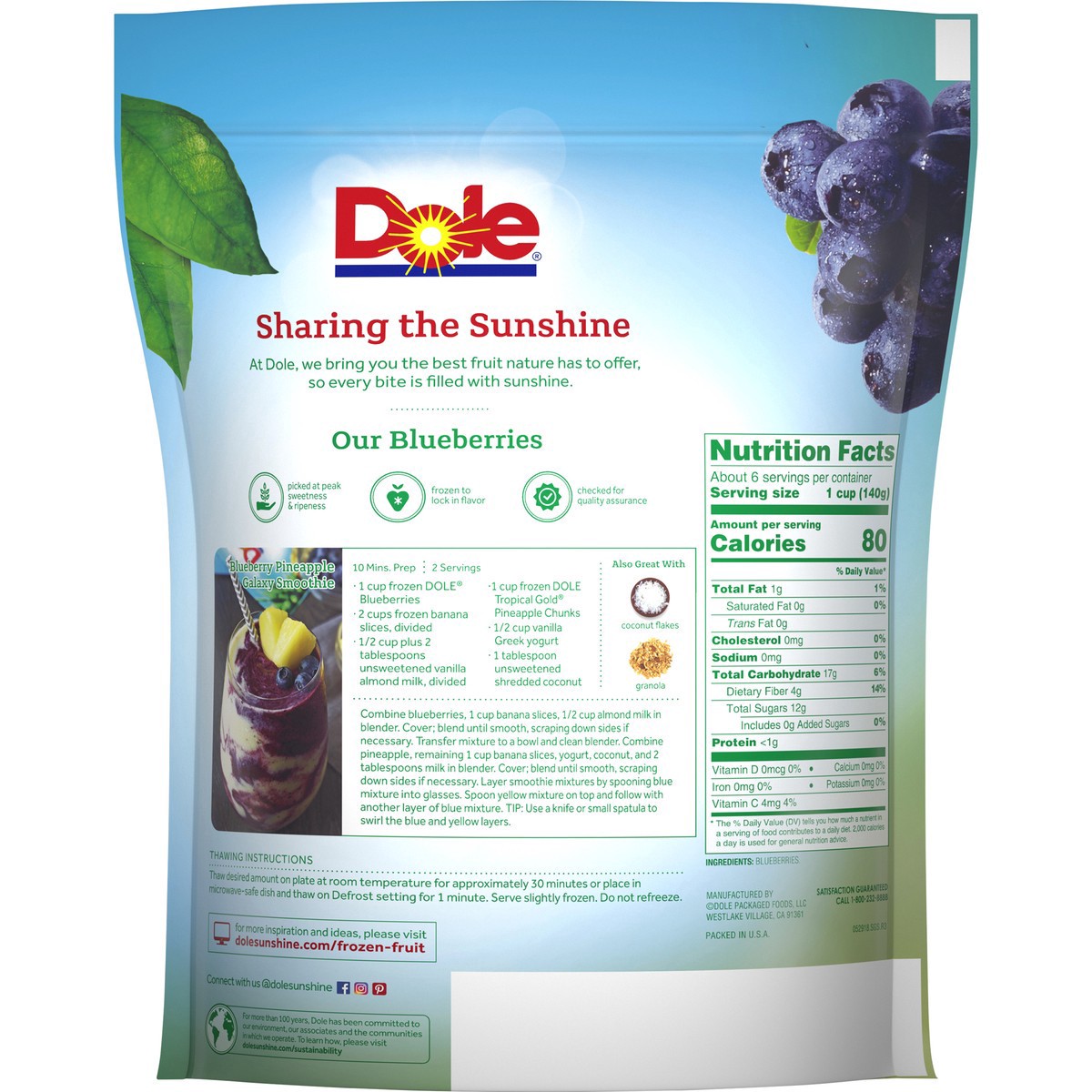 slide 9 of 9, Dole Blueberries, 32 oz