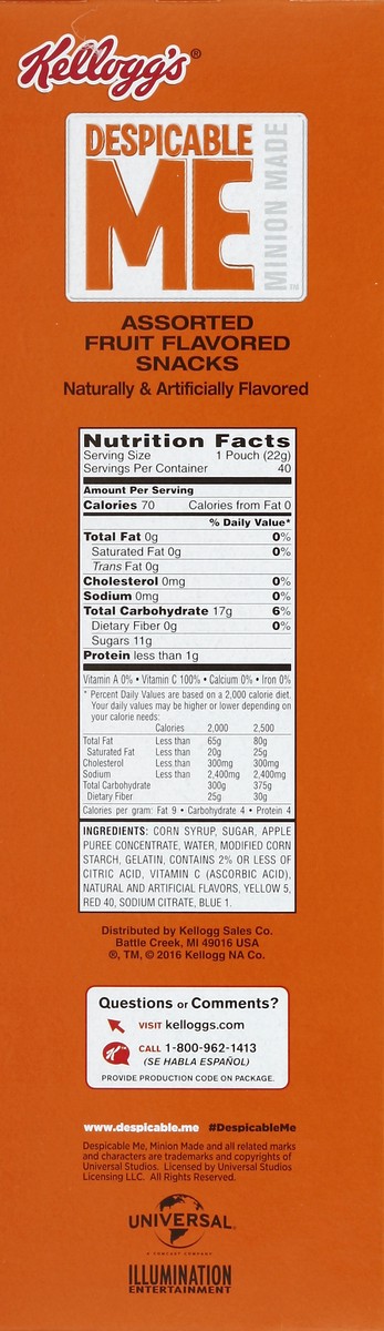 slide 7 of 8, Kellogg's Fruit Flavored Snacks 40 ea, 40 ct