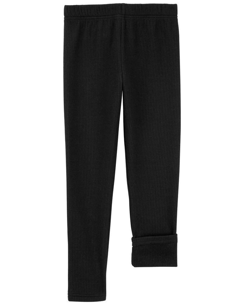 slide 3 of 4, Carters Kid Cozy Ribbed Leggings Black 4, 1 ct