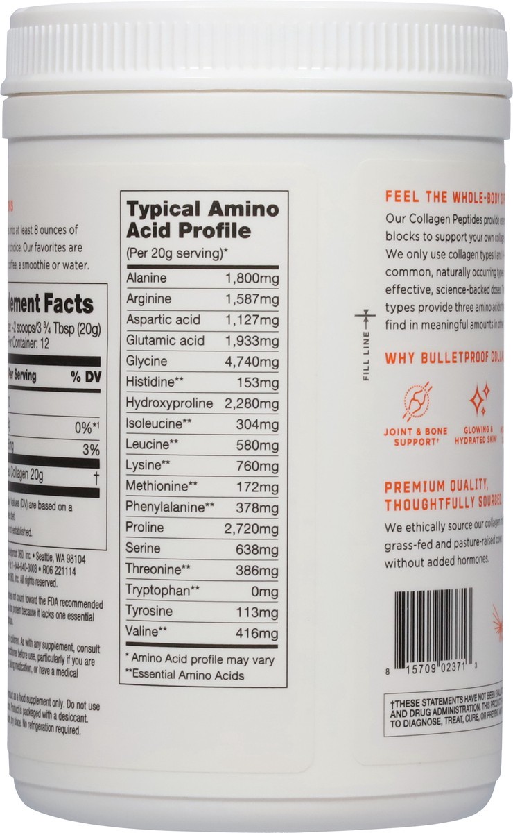 slide 7 of 9, Bulletproof Collagen Peptides, Unflavored, 8.5 oz