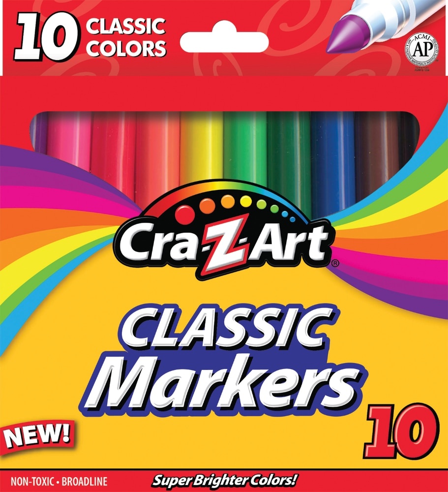 slide 1 of 1, Cra-Z-Art Broadline Markers, 10 ct