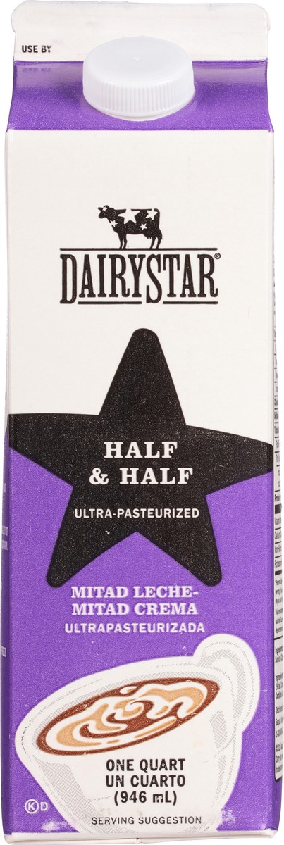 slide 5 of 9, DairyStar Ultra-Pasteurized Half & Half 1 qt, 1 ct