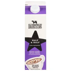 DairyStar Ultra-Pasteurized Half & Half 1 qt