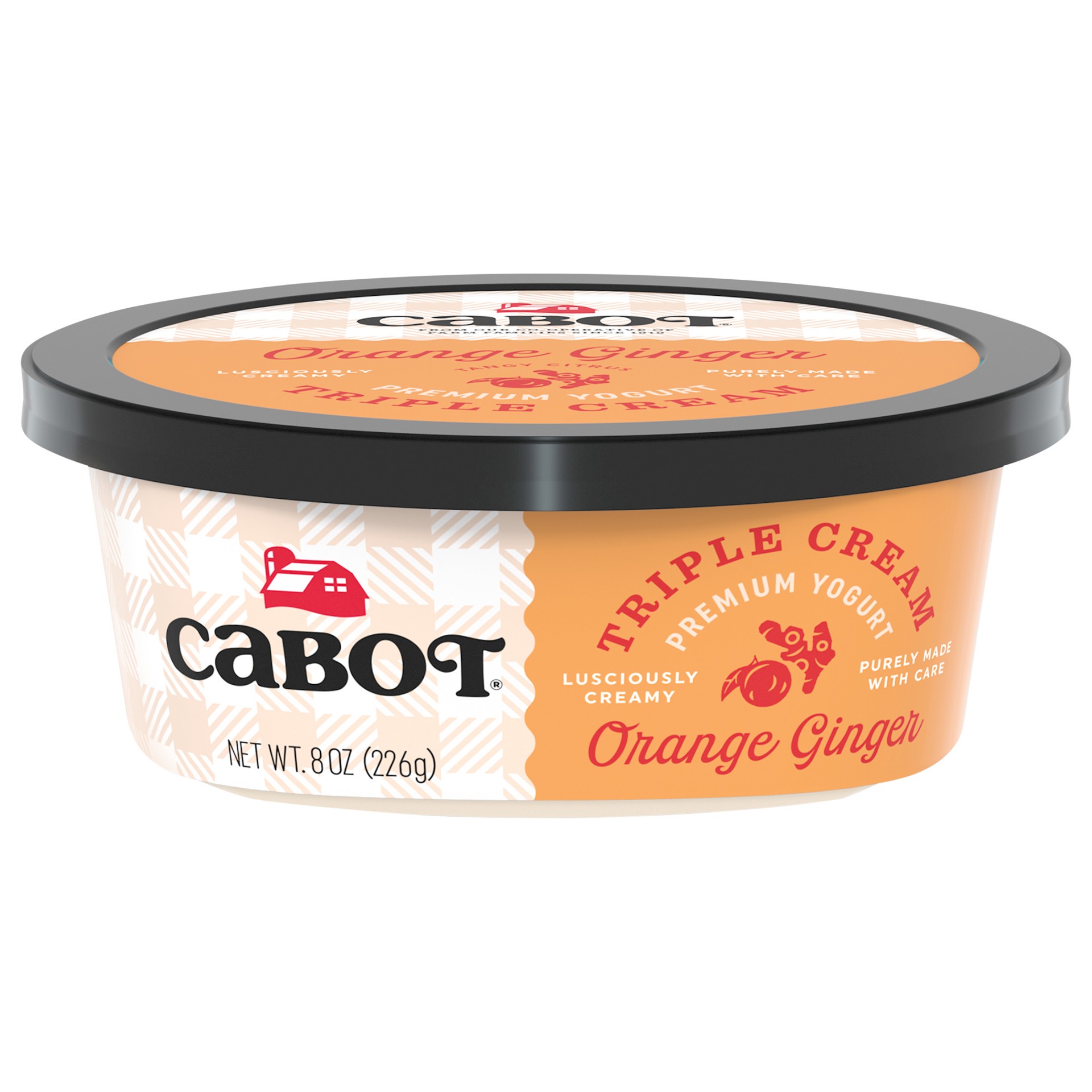 slide 2 of 3, Cabot Triple Cream Orange Ginger Yogurt, 8 oz, 8 oz