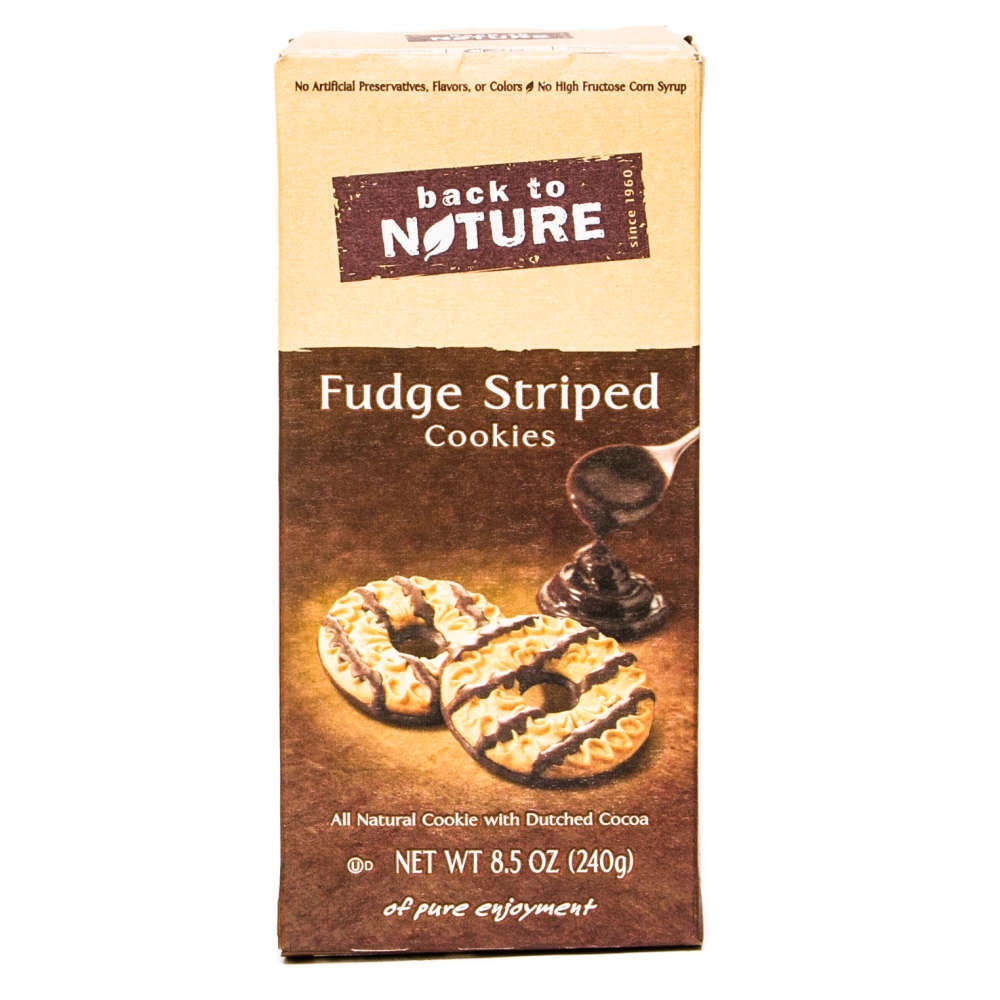 slide 1 of 1, Back to Nature Fudge Striped Shortbread Cookies, 8.5 oz