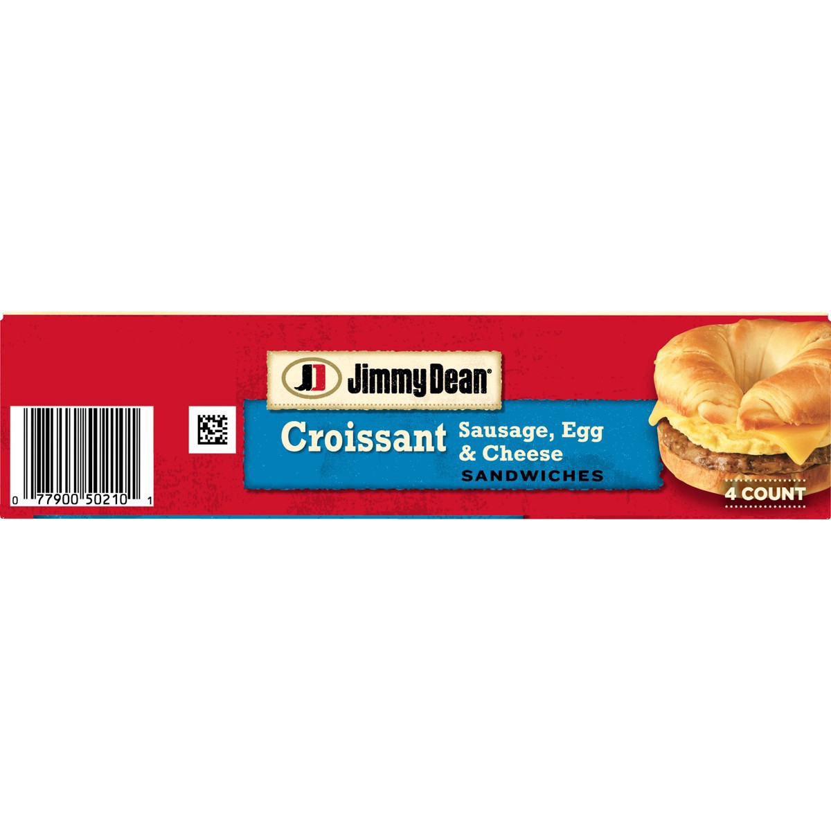 slide 3 of 127, Jimmy Dean Frozen Breakfast Sausage, Egg & Cheese Croissant Sandwiches, 18 oz