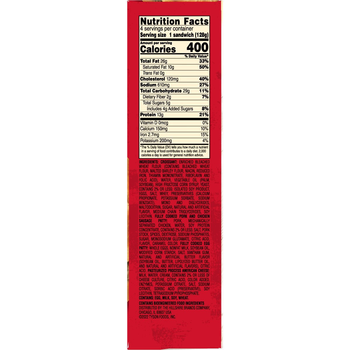 slide 6 of 127, Jimmy Dean Frozen Breakfast Sausage, Egg & Cheese Croissant Sandwiches, 18 oz