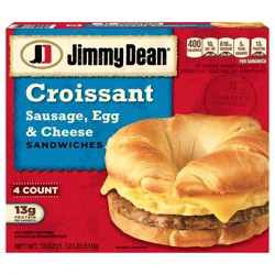 Jimmy Dean Frozen Breakfast Sausage, Egg & Cheese Croissant Sandwiches
