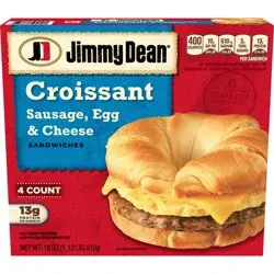 Jimmy Dean Sausage Egg & Cheese Frozen Croissant Sandwiches - 4ct