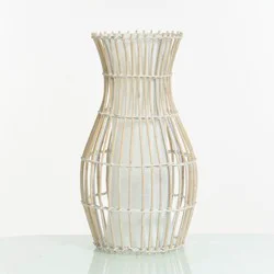 Stylecraft Rattan Uplight Lamp Base - Gray