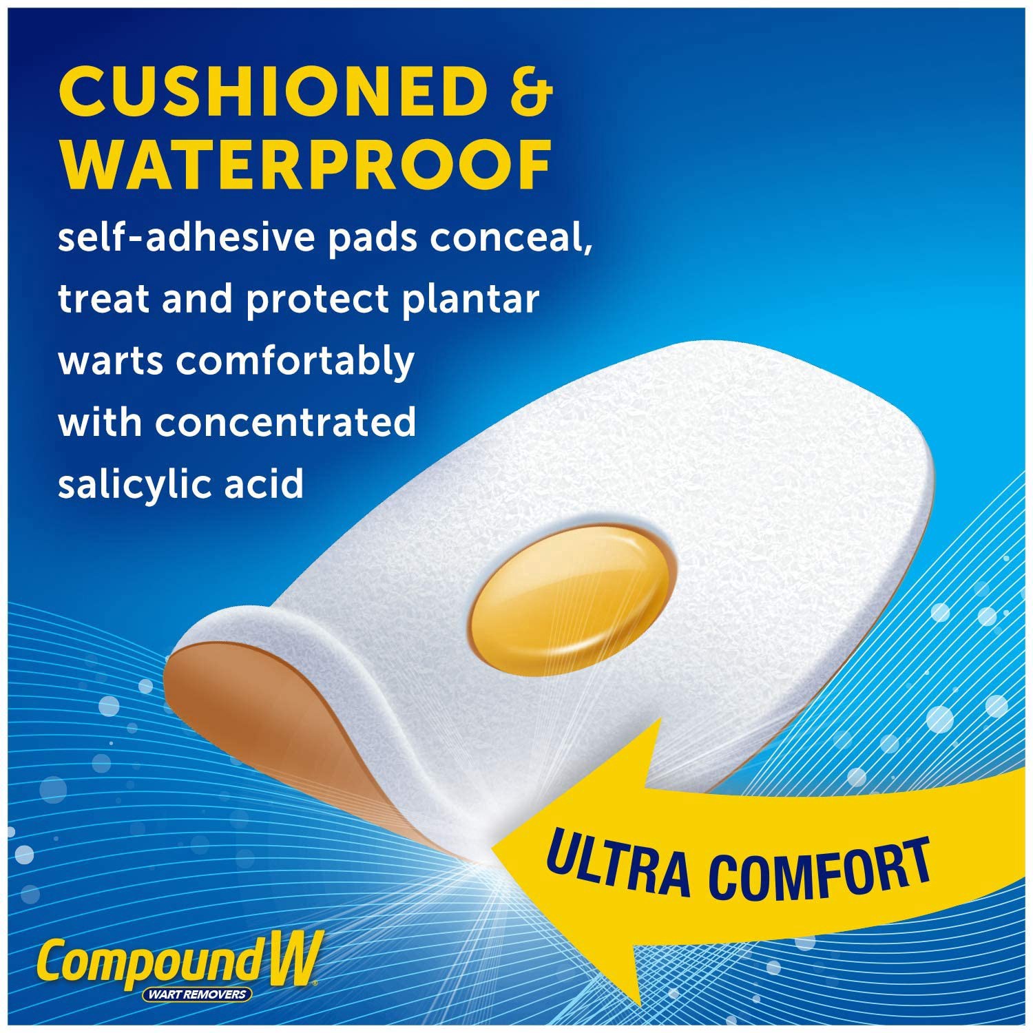 slide 2 of 5, Compound W Wart Remover, One Step Plantar Foot Pads, 20 ct