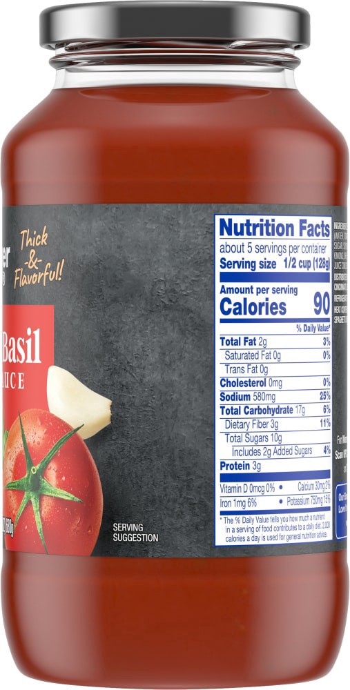slide 2 of 4, Kroger Tomato Basil Pasta Sauce, 24 oz