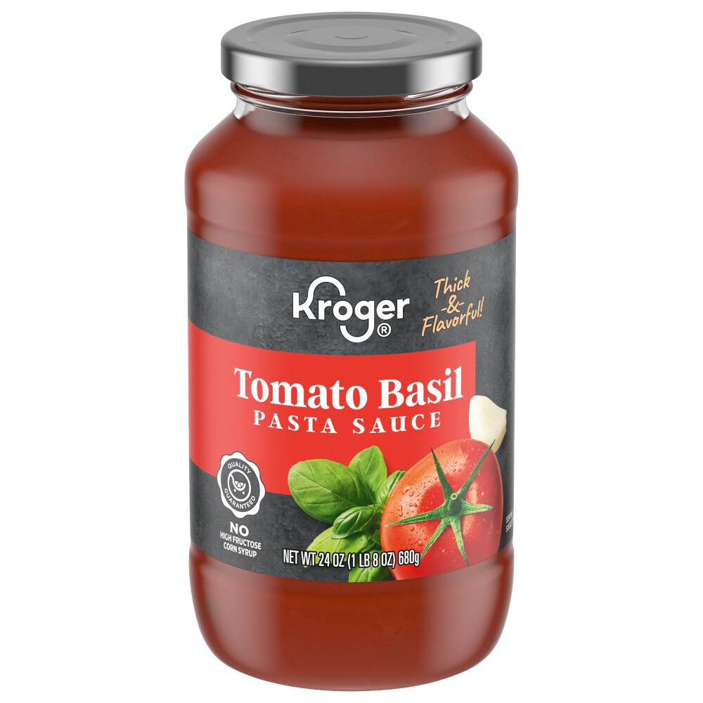 slide 1 of 4, Kroger Tomato Basil Pasta Sauce, 24 oz