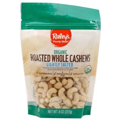 Raley's Purely Made Organic Whole Lightly Salted Cashews 8 oz