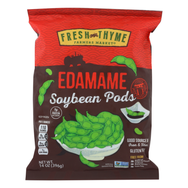slide 1 of 1, Fresh Thyme Edamame Soybean Pods, 1 ct