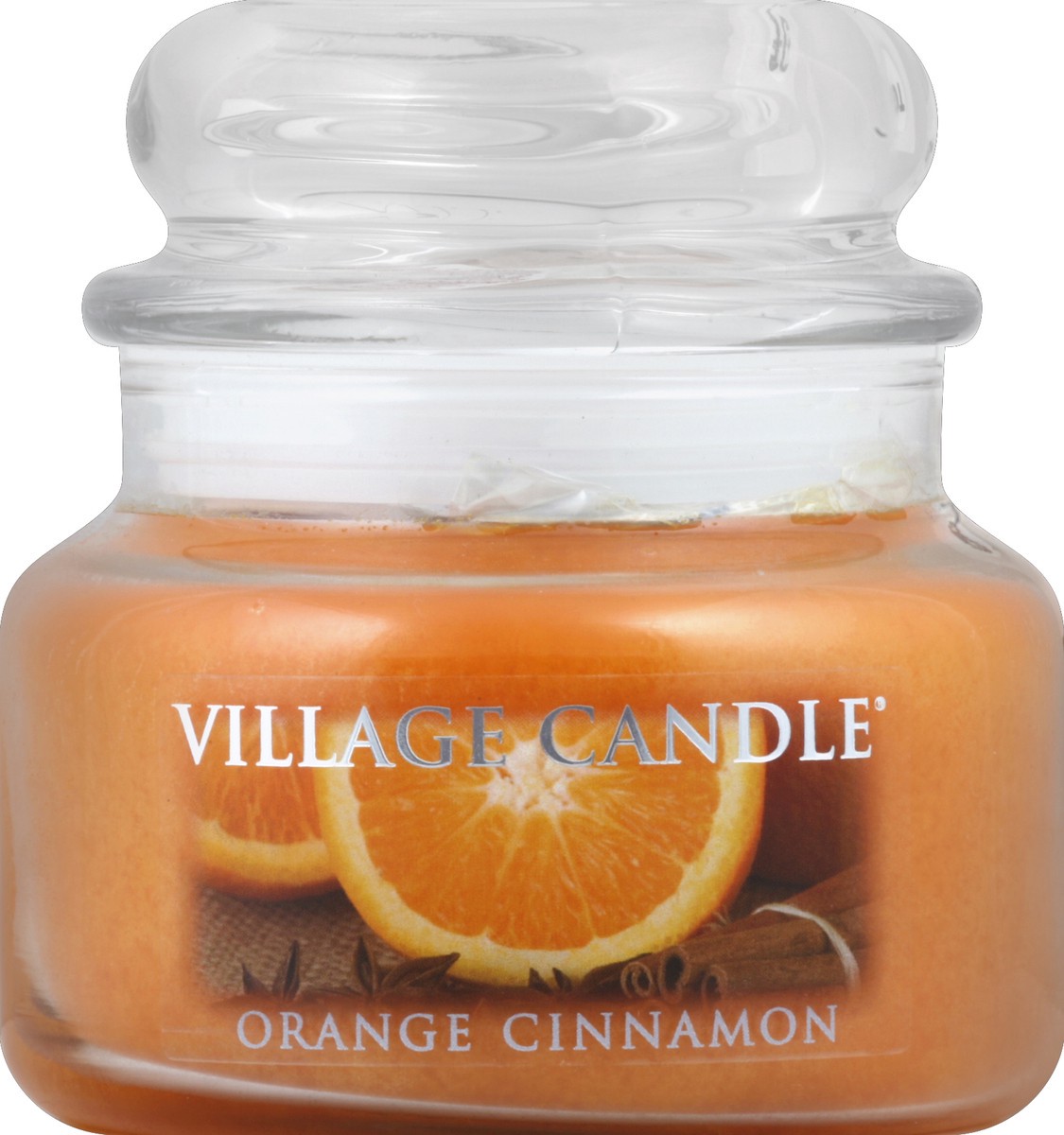 slide 1 of 2, Village Candle Village Orange Cinnamon Small Glass Dome - 11 OZ, 11 oz